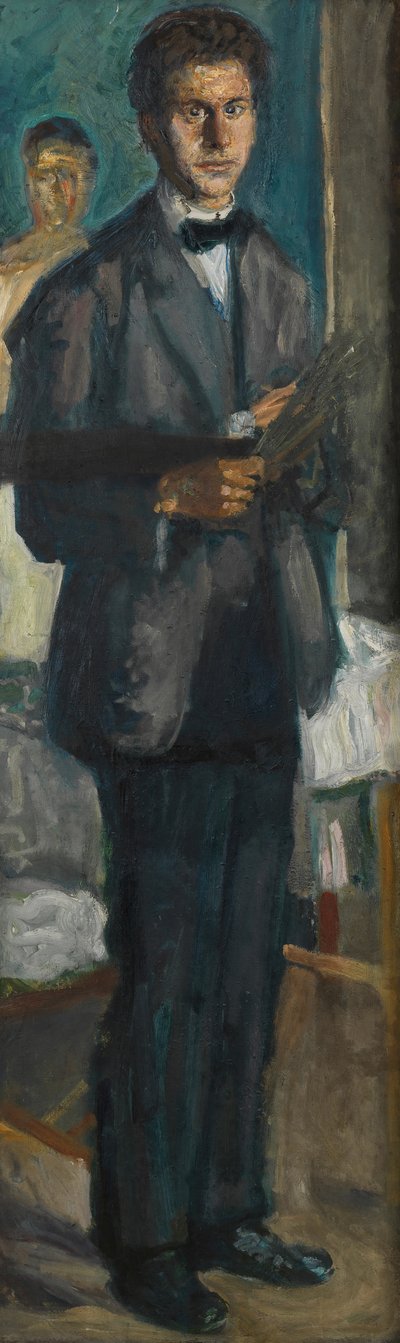 パレットを持った自画像、1906～1907年。 作： Richard Gerstl