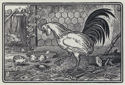 The Cock And The Pearl（コックとパール）」（エングレービング 作： Richard Heighway