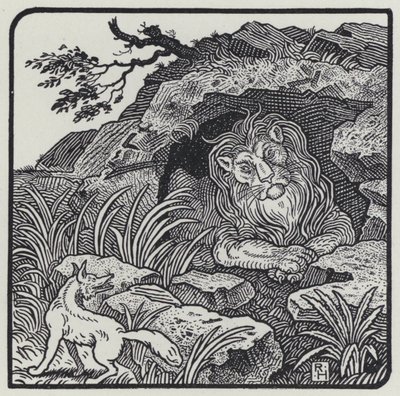 ライオン、キツネ、そして獣たち（エングレーヴィング 作： Richard Heighway