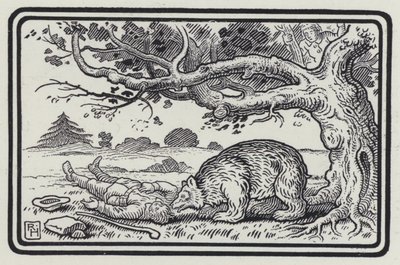 The Two Fellows And The Bear (e.g. The Two Fellows and The Bear) (エングレーヴィング) 作： Richard Heighway