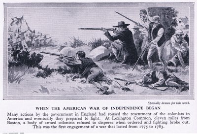 アメリカ独立戦争が始まった1775年頃、1950年頃 作： リチャード・ヘンリー・ブロック