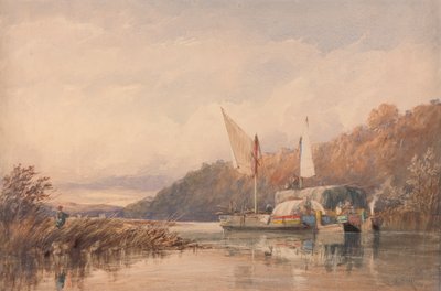 Heinä- ja hirsiproomut Conwaylla 作： Richard Henry Nibbs