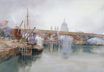 「解体中のサザーク橋」、1915 年 作： Richard Henry Wright