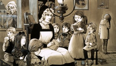 1830年代の「ダム派」（紙にガッシュ） 作： Richard Hook