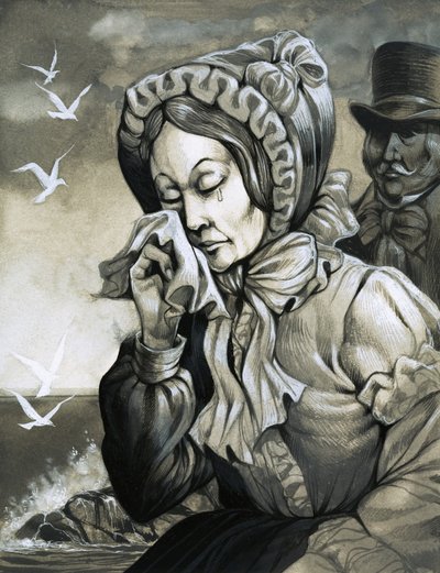 泣いている女性 作： Richard Hook