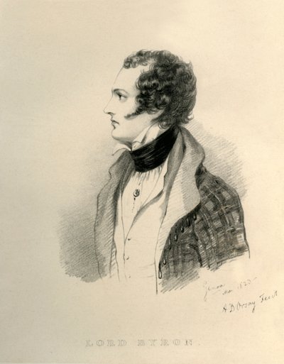 バイロン卿、1823 作： Richard James Lane