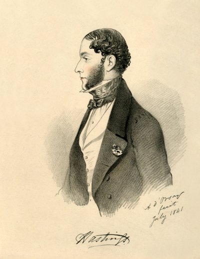 ヘイスティングスの侯爵、1841年。 作： Richard James Lane