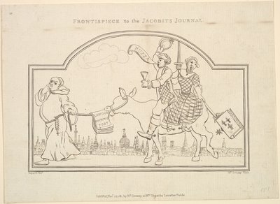 1781年11月27日のJacobites Journalへの口絵。 作： Richard Livesay
