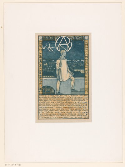 1904 年の一般オランダ ダイヤモンド労働組合の 10 周年を記念して印刷 作： Richard Nicolaüs Roland Holst