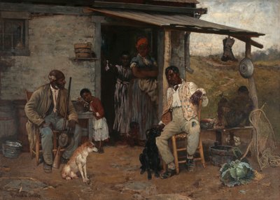 犬の交換、1881年。 作： Richard Norris Brooke