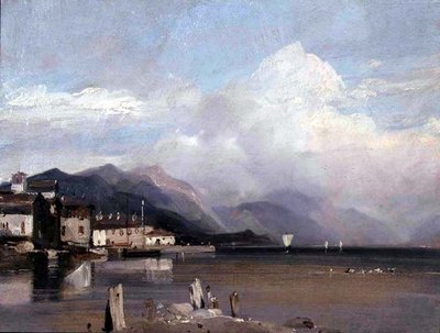 ファシア山の遠景 作： Richard Parkes Bonington