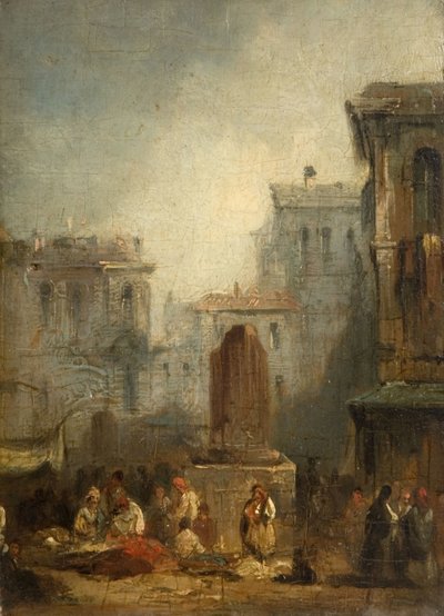 イタリアの町、1822-28。 作： Richard Parkes Bonington
