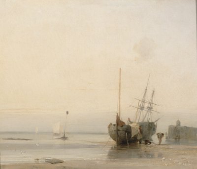 カレー桟橋、フランス 作： Richard Parkes Bonington
