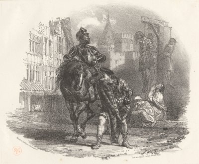 絞首刑 作： Richard Parkes Bonington