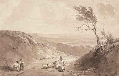 リールボンヌ近郊の道路労働者 作： Richard Parkes Bonington