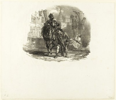 絞首刑 作： Richard Parkes Bonington