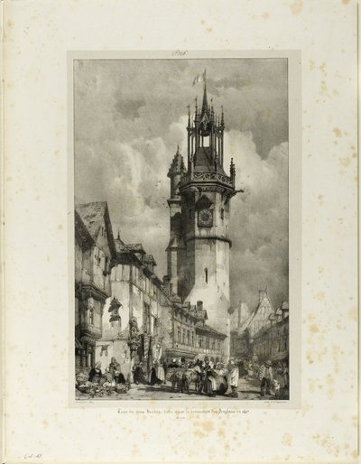 大きな時計塔 作： Richard Parkes Bonington