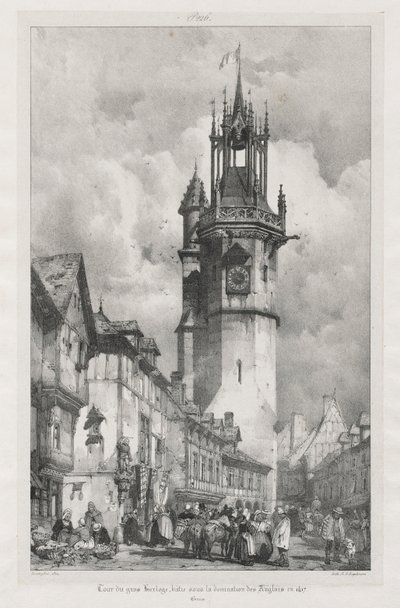 1824年の古代フランス、ノルマンディーでの絵のようにロマンチックな旅。 作： Richard Parkes Bonington