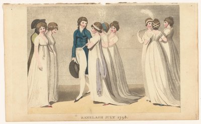 ロンドンとパリの女性ファッション誌: Ranelagh 1798 年 7 月 作： Richard Phillips