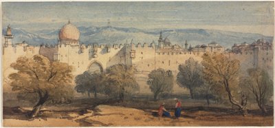 聖ステパノ門、エルサレム、c。 1860。 作： Richard Principal Leitch