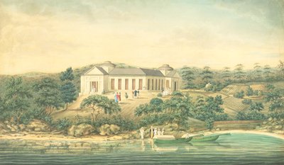 ヘンリエッタヴィラ、ポイントパイパー、ジョンパイパー船長の家、1820年（WC） 作： Richard Read