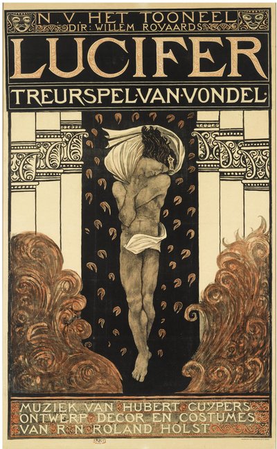 演劇のルシファーのためのポスター、1910 作： Richard Roland Holst
