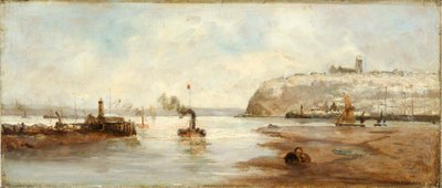 「カーディフドックの外の灯台」、1861-1916 作： Richard Short