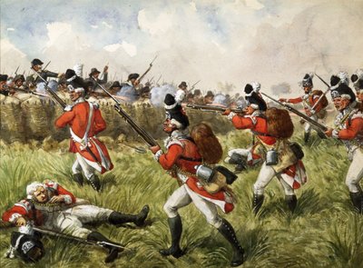 バンカーズヒル、1775年、1900年頃 作： Richard Simkin