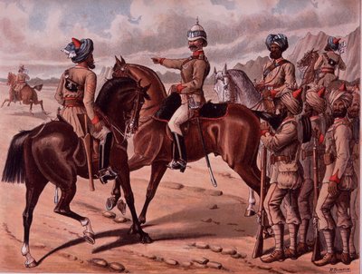 The Corps of Guides, c.1895 (カラーリトグラフ) 作： Richard Simkin