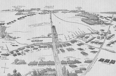戦いの朝のウォータールーのフィールド、1815年6月18日（日）、1902年 作： Richard Simkin