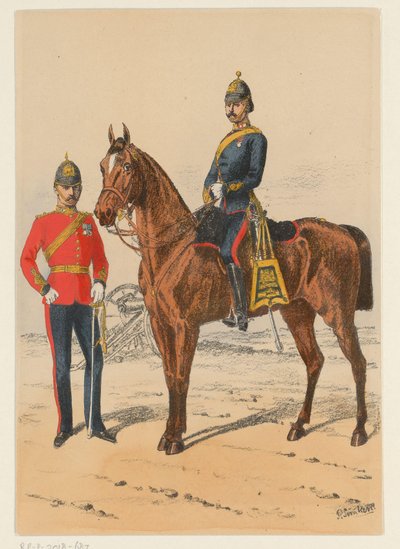 二人のイギリス兵 英国軍の制服の 9 つの表現 (シリーズ タイトル) 作： Richard Simkin
