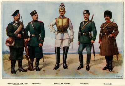 ロシア軍の種類、1919年。 作： Richard Simkin