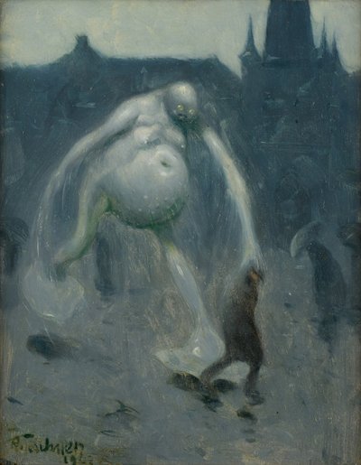土砂降り、1907年。 作： Richard Teschner