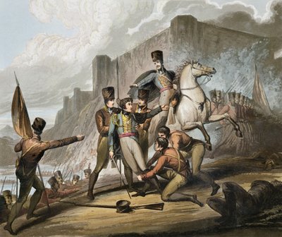 T.フィールディング、パブによって刻まれた「ウェリントンの公爵の勝利」からポルト。 1819 作： Richard Westall