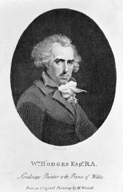 フィッツジェラルドソーンウェイトによって刻まれたウィリアムホッジスRA、「文学雑誌」、1792年に出版 作： Richard Westall