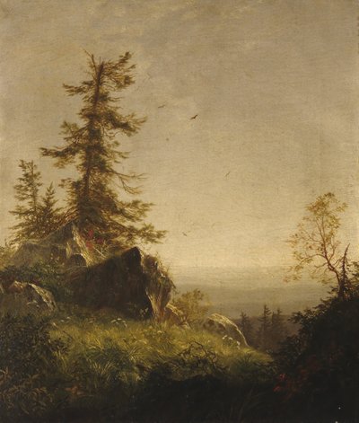 山の朝、1856 年。 作： Richard William Hubbard