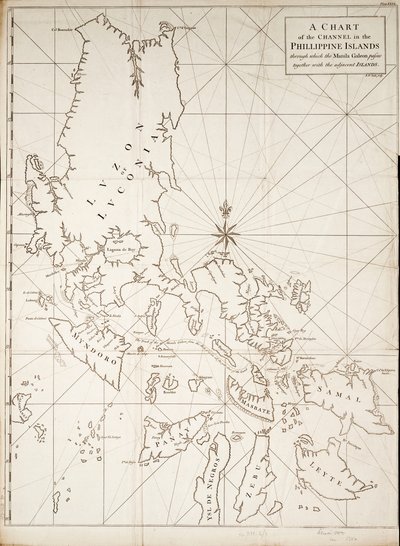 マニラ・ガレオン号が通過するフィリピン諸島の海峡と隣接する島々の海図 作： Richard William Seale