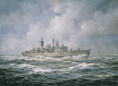 HMSエクセターアットシー、1990 作： Richard Willis