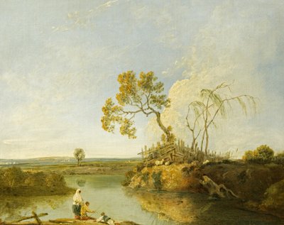セヴァーンの背水 (キャンバスに油彩) 作： Richard Wilson