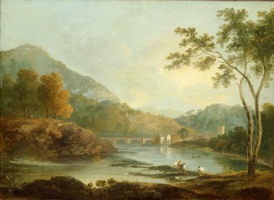 ランゴレン、ディナス・ブラン城、1771年頃（キャンバスに油彩） 作： Richard Wilson