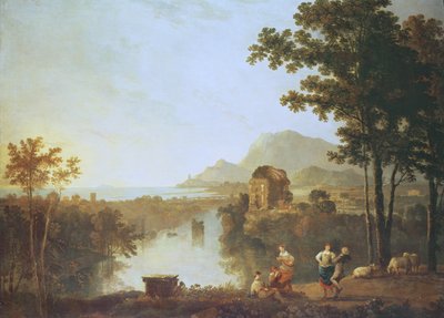 夕方の広大な海岸風景（キャンバスに油彩） 作： Richard Wilson