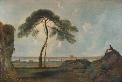 松のあるイタリアの風景、c1756、1938 作： Richard Wilson