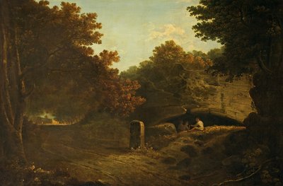 イタリア、アルバーノ近郊のラ・リッチャ、1752-57年（キャンバスに油彩） 作： Richard Wilson