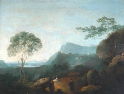 人物のいる風景（キャンバスに油彩） 作： Richard Wilson