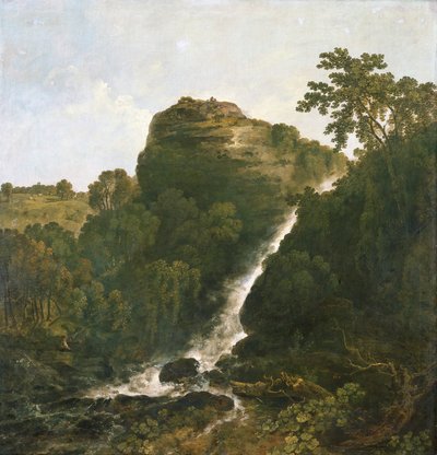 リドフォードの滝、タヴィストック、1771 年。 作： Richard Wilson
