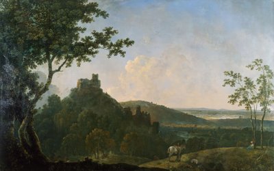 オークハンプトン城、1771-1774。 作： Richard Wilson