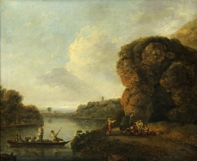 川のほとりで（キャンバスに油彩） 作： Richard Wilson