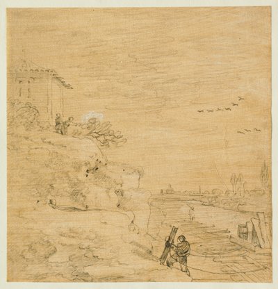 テヴェレ川のほとりで 作： Richard Wilson