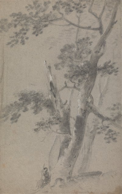 木の下に座る羊飼い 作： Richard Wilson