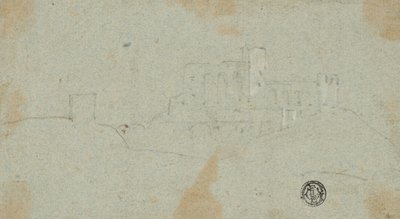 丘の上の要塞のスケッチ 作： Richard Wilson